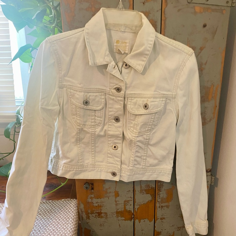 Lucky Brand Off-White Denim Jacket